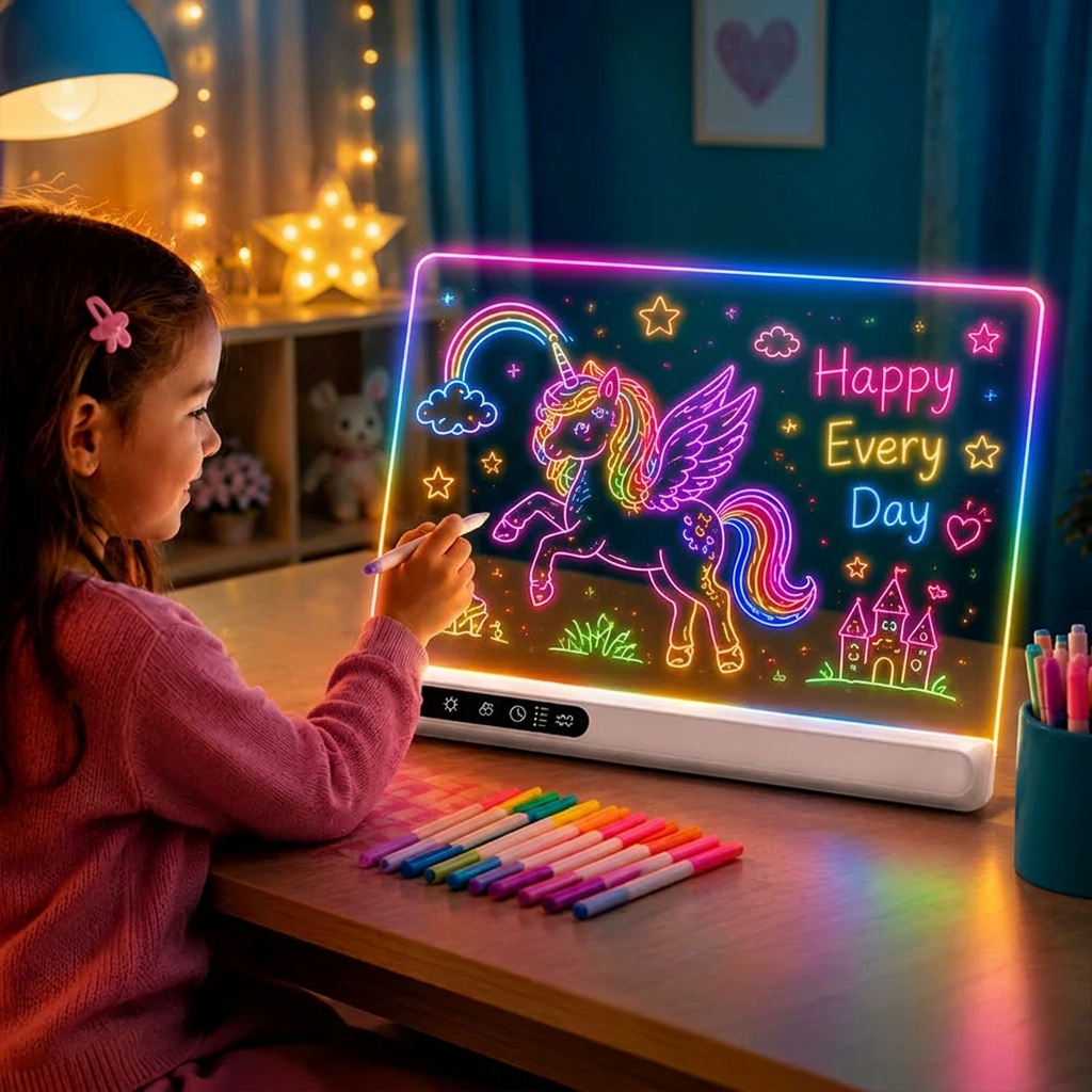 tablette à dessin LED rechargeable pour enfants