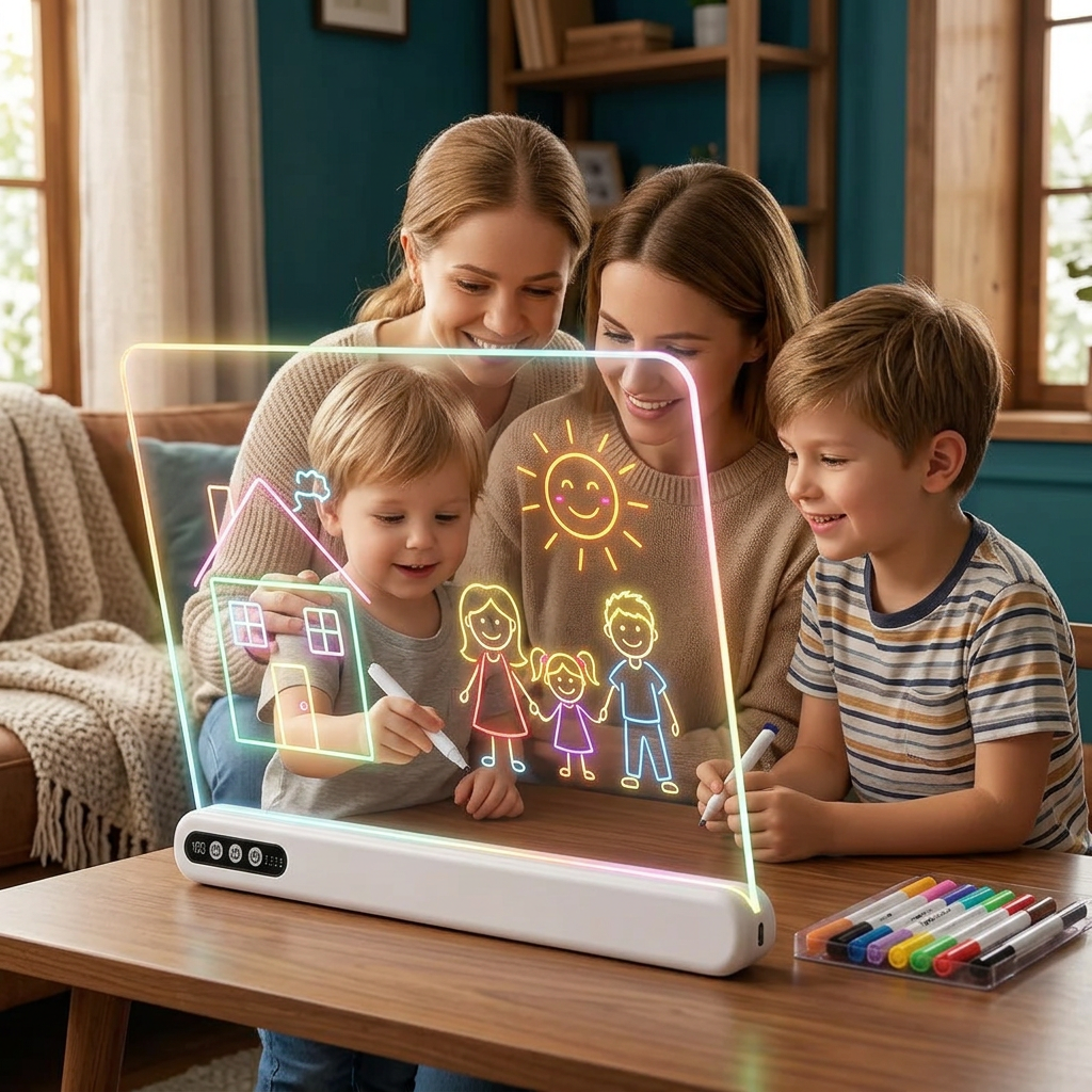6tableau effaçable lumineux pour apprentissage de l'écriture