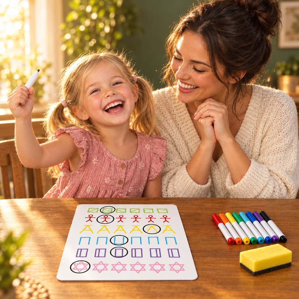 Mère fille carte activité fond vert sauge