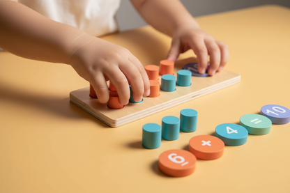 Mains d'enfant sur les cylindres