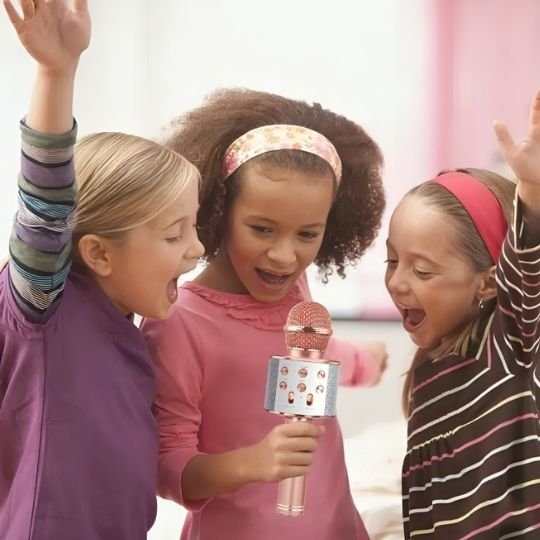 Micro karaoke • micro karaoké sans fil cadeau anniversaire fille garçon 6–12 ans effets écho remix