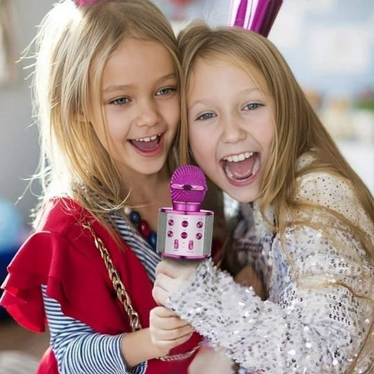 Micro karaoke • microphone karaoké enfant Bluetooth haut‑parleur 5W LED enregistrement FM