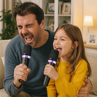 Micro karaoke • Sans fil: Bluetooth 5.3 pour lecture musique