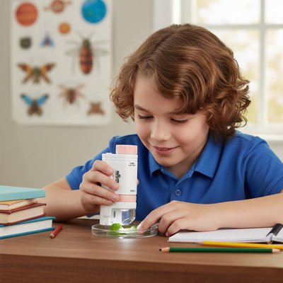 Microscope de poche 60–200x pour enfants