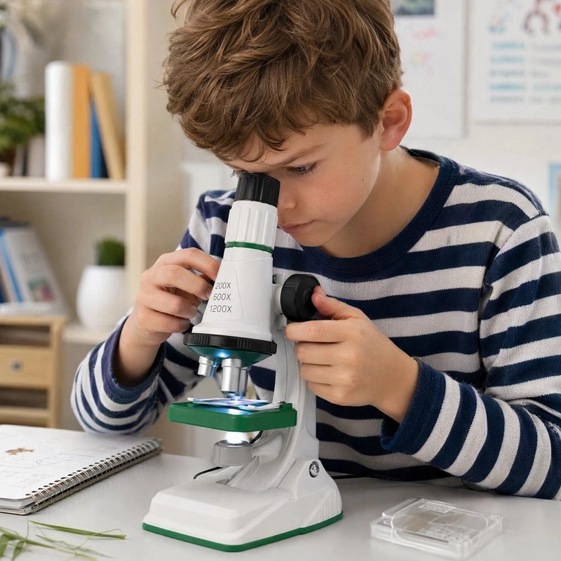 Microscope enfant 200x 600x 1200x pour exploration scientifique
