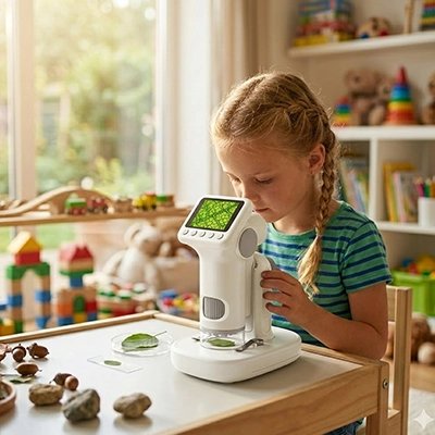 Microscope enfant • cadeau éducatif science maternelle