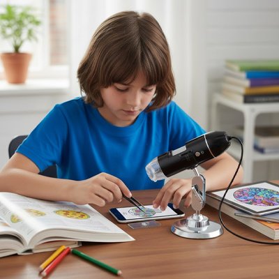 Microscope numérique sans fil 50–1000X pour enfants  