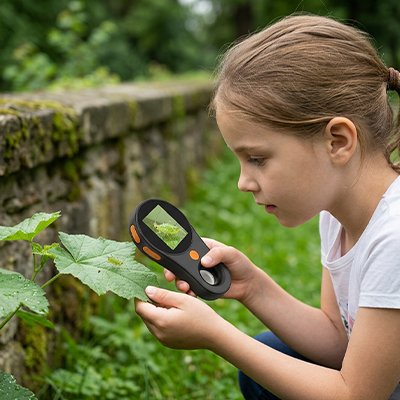 Microscope portable enfant • loupe électronique 500× 2MP photo vidéo pour pièces et bijoux