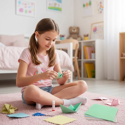 Papier pour origami, feuilles origami couleurs mélangées