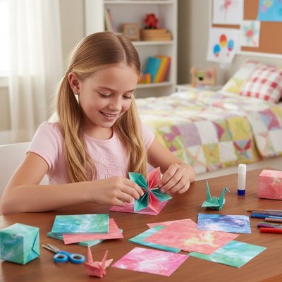 Papier pour origami, kit origami scolaire