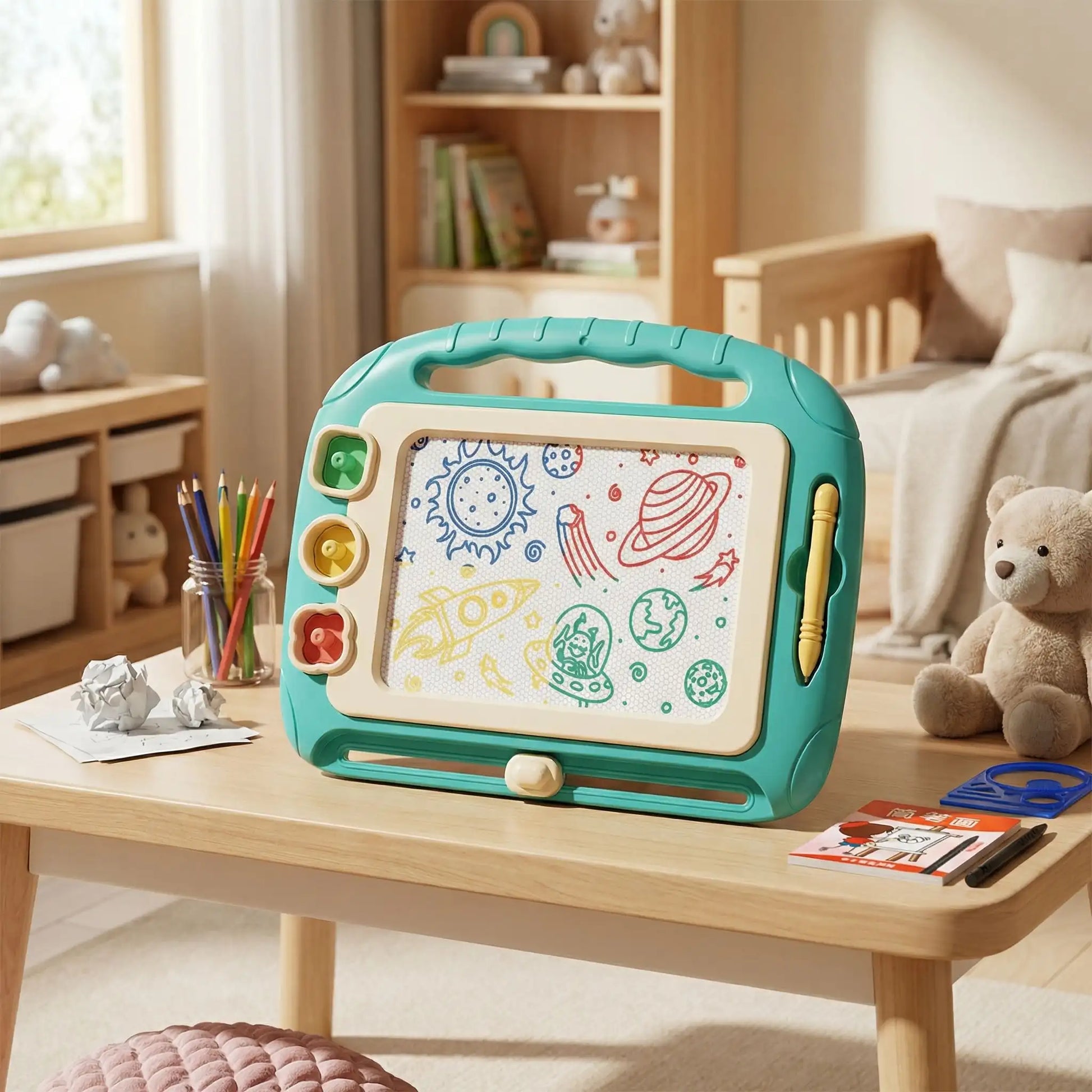 Planche Dessin Magnétique Montessori - Ardoise effaçable réutilisable