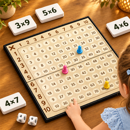 Planche de multiplication en bois Montessori