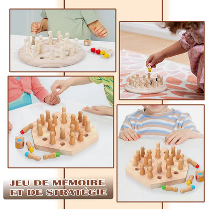 Plateau de Jeu d'Échecs Colorés | JMV™ - Jeu Éducatif Enfant