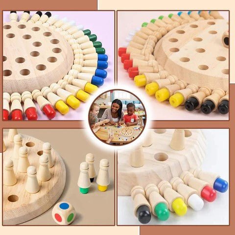 Plateau de Jeu d'Échecs Colorés | JMV™ - Jeu Éducatif Enfant