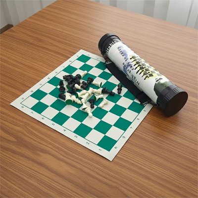 Plateau d'échec, échecs et dames 2‑en‑1 