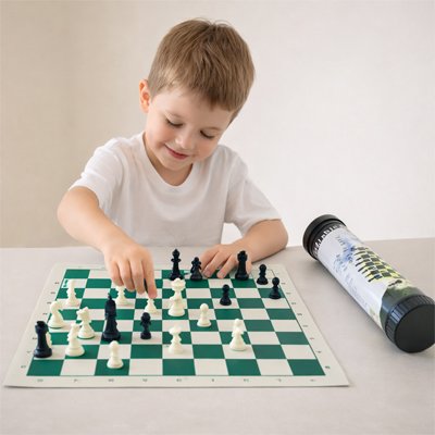 Plateau d'échec, set échecs portable tube 