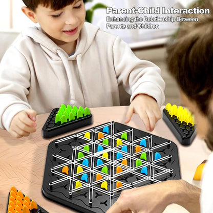 Plateau Jeu d'Échecs en Chaîne Triangulaire - Jeu Triggle - Jeu Éducatif Enfant
