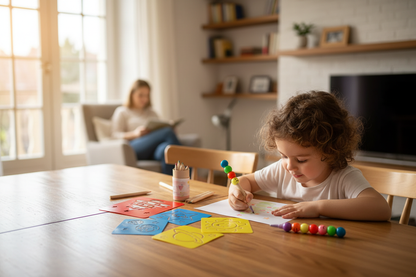 Pochoir dessin réutilisable enfant – activité calme autonome