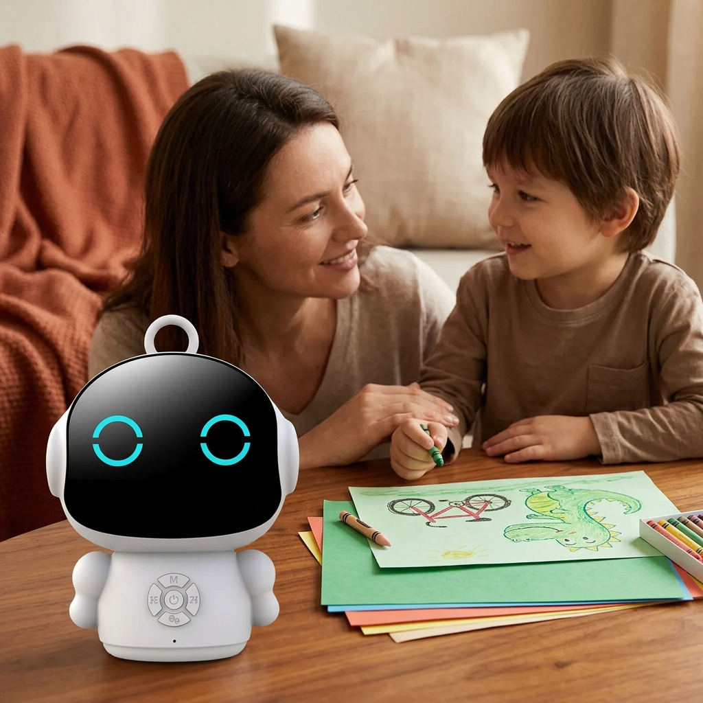 robot compagnon qui raconte des histoires aux enfants