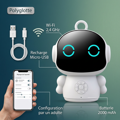 Polyglotte : Wi-Fi et recharge Micro-USB
