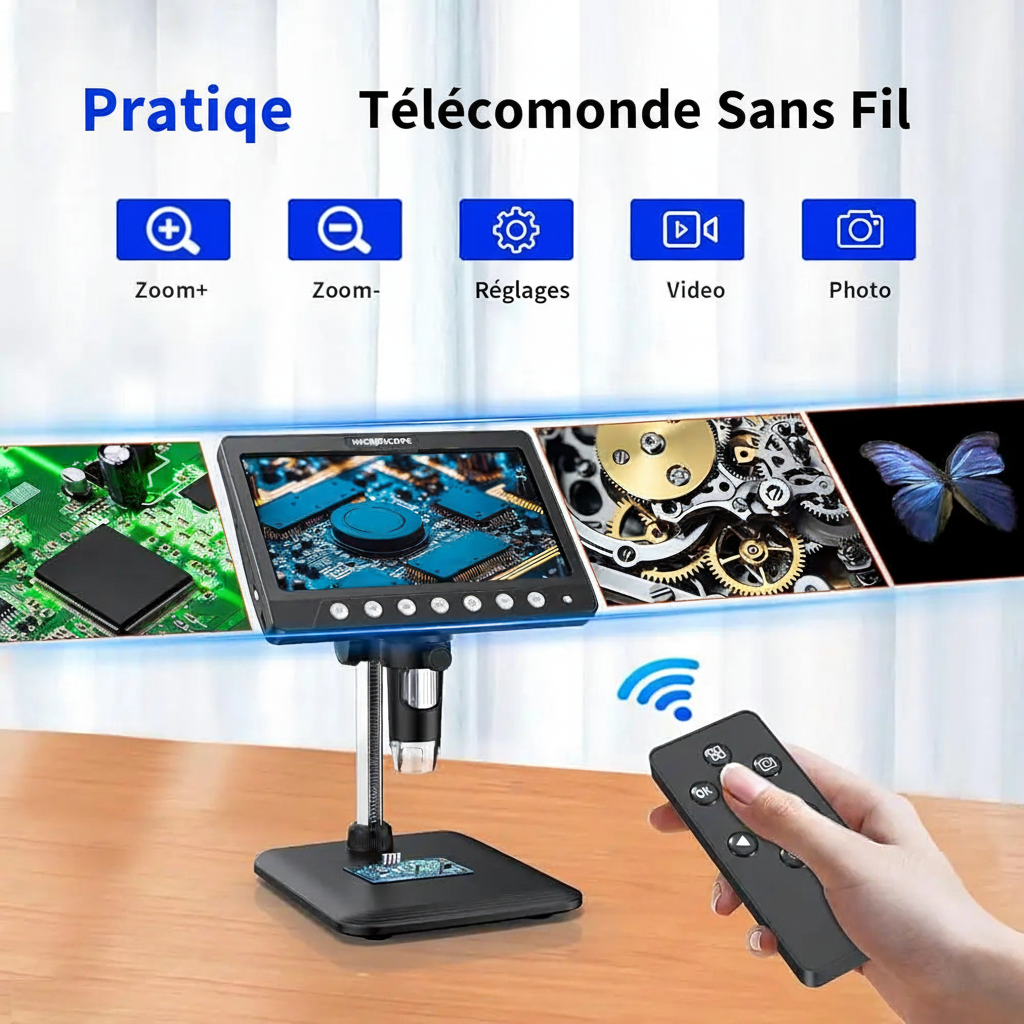 Pratique Télécommande Sans Fil pour microscope numérique