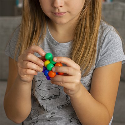 Balle Anti Stress | Chapelet de Perles Colorées - Jeu de Décompression Enfants