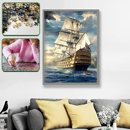Puzzle 1000 pièces, des formes et des teintes marines