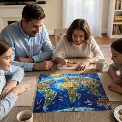 Puzzle 1000 pièces • idée cadeau puzzle géographie parents enfants week-end