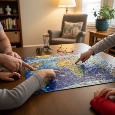 Puzzle 1000 pièces• puzzle 1000 pièces carte du monde monuments pour adultes