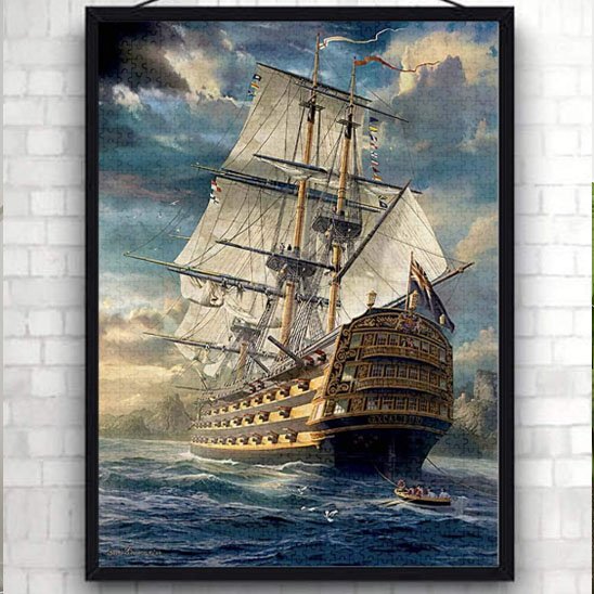 Puzzle 1000 pièces• puzzle marin grand format 69,3 x 49,3 cm scène voiliers