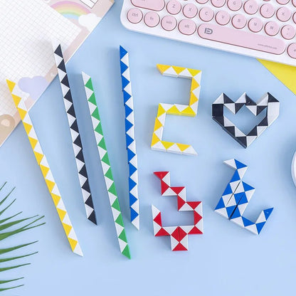 Puzzle 3D en Forme de Règle Pliante Magique - Jeu Éducatif Enfant