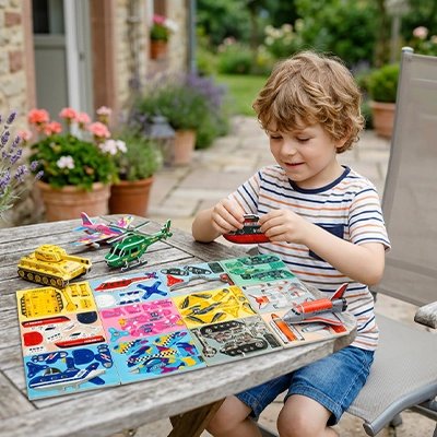 Puzzle 3d enfant sans colle papillon libellule