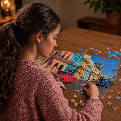 Puzzle 500 pièces rue colorée de La Havane
