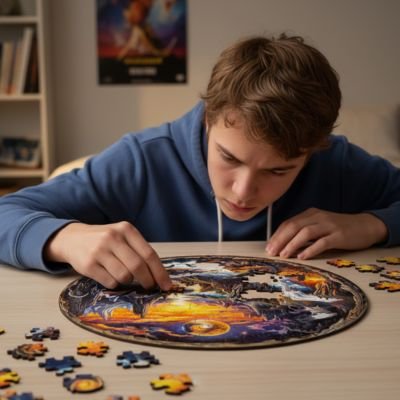 puzzle artistique en bois décoration murale sirène