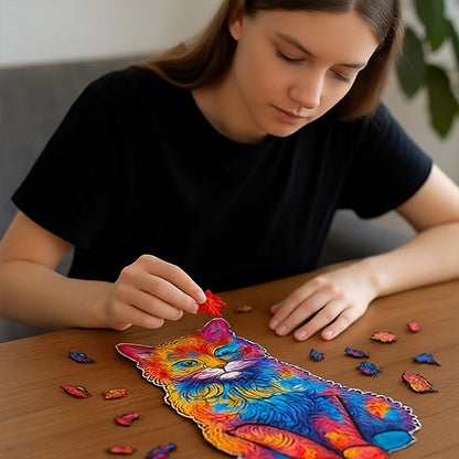 Puzzle bois 120 pièces aux formes animales uniques