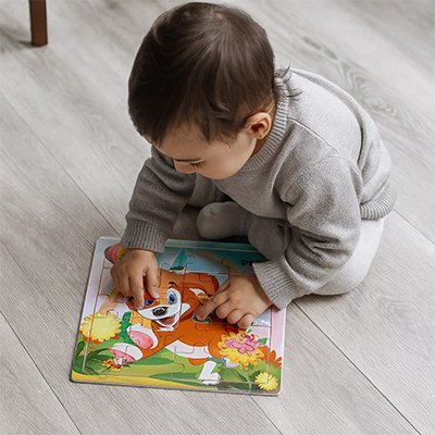 Puzzle bois 3D animaux véhicules Montessori 3–6 ans