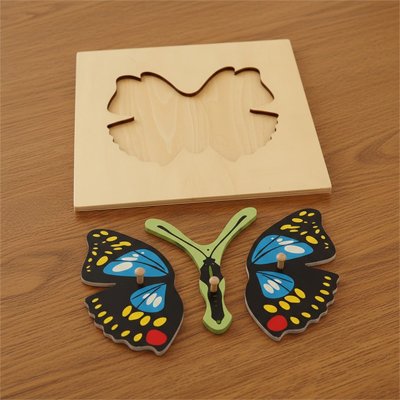 Puzzle bois à boutons de préhension