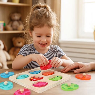 Puzzle bois, apprentissage précoce 