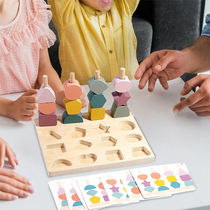 Puzzle bois d’association formes et couleurs bois 3 4 5 ans