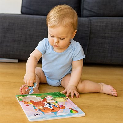 Puzzle bois enfant 16 pièces bois coloré 3 4 5 ans coordination œil‑main