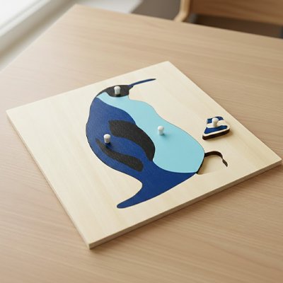 Puzzle bois, matériel Montessori animaux insectes plantes 