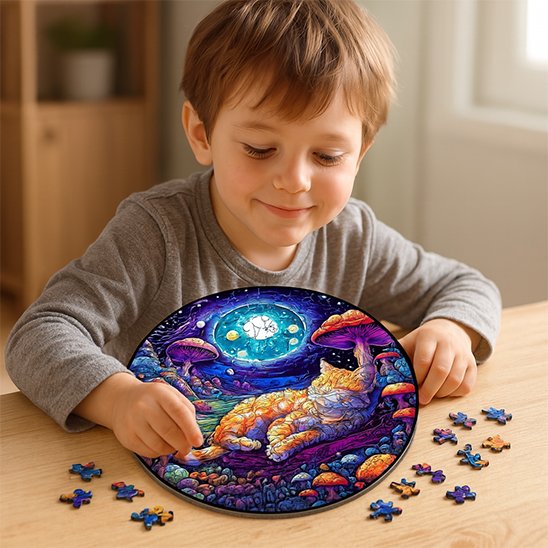 Puzzle bois motifs animaux pièces uniques linden