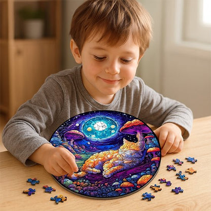 Puzzle bois motifs animaux pièces uniques linden