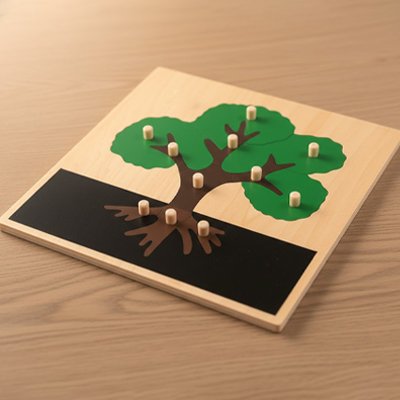 Puzzle botanique Montessori – Feuille en bois Encourage la concentration soutenue, la planification et le raisonnement.