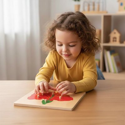 Puzzle botanique Montessori – Feuille en boisÉtend le vocabulaire de botanique et la conscience du monde vivant.