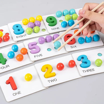 Puzzle d'Appariement Numérique - Accessoires Mathématiques Montessori - Jeu Éducatif Enfant
