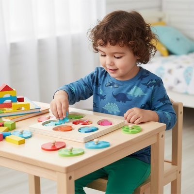 Puzzle dinosaure en bois