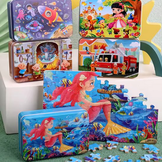 Puzzle enfant • casse‑tête éducatif 3 ans à 12 ans image HD