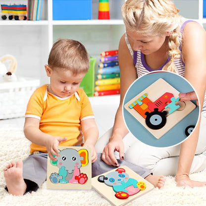 Puzzle enfant • jeu éducatif motricité fine formes couleurs bébé 3 ans