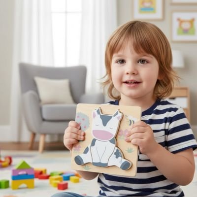 Puzzle enfant • jeux sensoriels coordination œil‑main Montessori